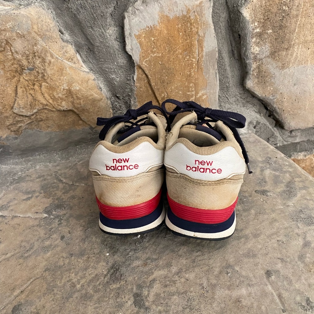 New Balance Beige and Navy Sneakers - Picture 5 of 6